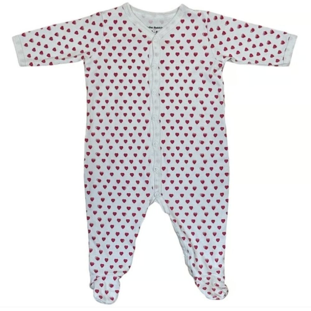 Roller Rabbit Heart Footie Pajamas - 3-6m